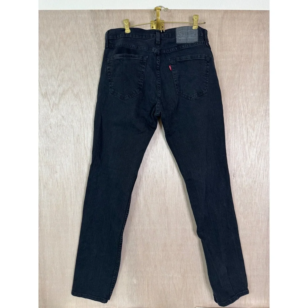 Levis 511 Slim Fit Black Jeans Mens 32x32 WaterLess Denim 04511-4406